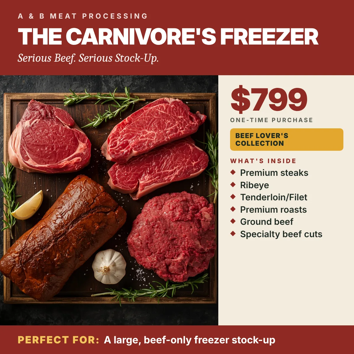 The Carnivore’s Freezer — product photograph