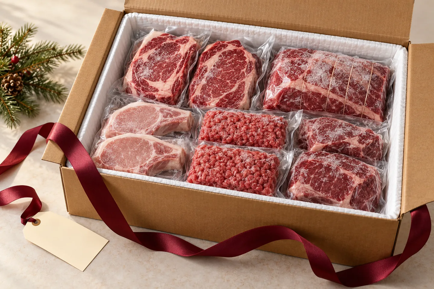 festive frozen meat box